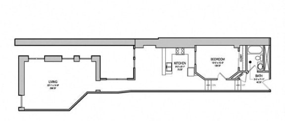 W1 -875__307, 407, 408, 410 Floor Plan at East 4th Street, Cleveland