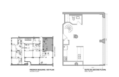 a floor plan of a room with a sink and a mirror