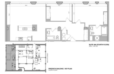 a floor plan of a house with two floors