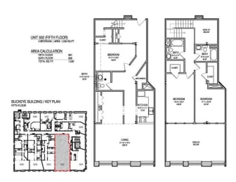 a floor plan of a house with three different floors