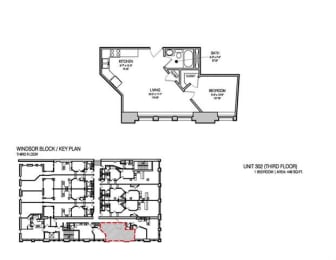 a floor plan of a house with two different floors