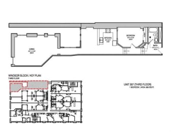 a floor plan of a house with two floors