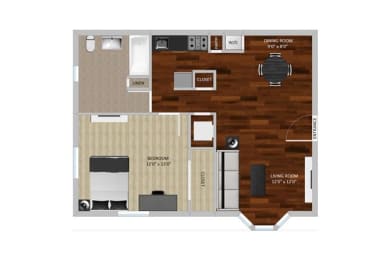 north star deluxe one bedroom at Heritage Apartments, Ohio