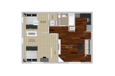 Skylight Two Bedroom at Heritage Apartments, Columbus, OH