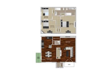 Taft Three Bedroom Townhome at Heritage Apartments, Columbus, OH