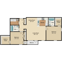 our floor plans include a living room, dining room and kitchen with plenty of space for your