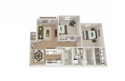  Floor Plan 2 Bed 2 Bath