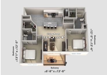2 bed 2 bath B at The Bend, Lancaster, Ohio