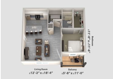 1 bed 1 bath at The Bend, Lancaster, Ohio