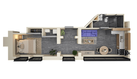 1 bed 1 bath F at Life At Agora Apartments, Cleveland