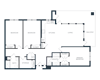 C1 3 Bedroom Floorplan