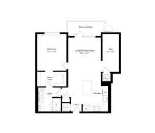 A7 924 sq. ft. Luxury One-Bedroom Apartment at The Marc in Palm Beach Gardens, FL