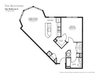 One Bedroom Apartment at The Kentshire Senior Apartments in Midland NJ
