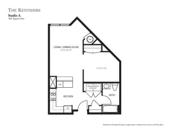 Studio Apartment at The Kentshire Senior Apartments in Midland NJ