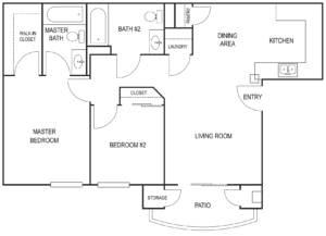 Floor Plan at Cornerstone Affordable Apartments in Anaheim, CA