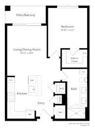 One Bedroom Floor Plan at Ivy Heights Apartments in Austin