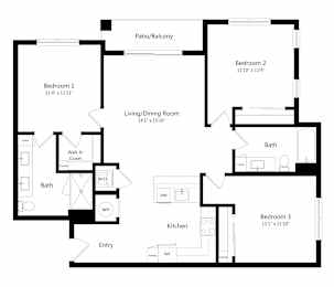 Three Bedroom at Ivy Heights Apartments in Austin