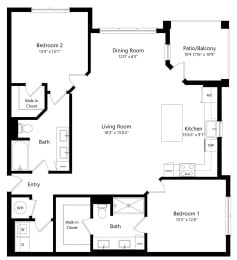 a floor plan of a house at Bloomingdale Luxury Apartments in Riverview FL