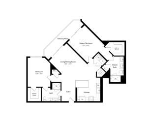 B7 1,258 sq. ft. Luxury Two-Bedroom Apartment at The Marc in Palm Beach Gardens, FL