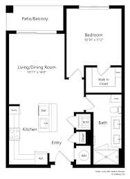 One Bedroom Floor Plan at Ivy Heights Apartments in Austin, TX