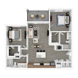 2 bed 2 bath A at Lucie at Tradition Apartments, Florida