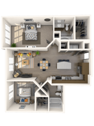 Tivoli Floor Plan at The Rialto, Orlando, Florida
