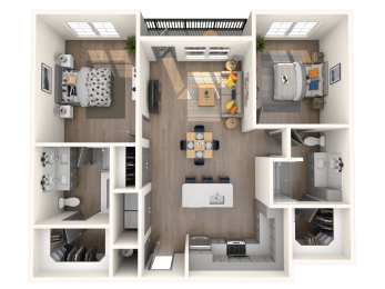 B1 Floor Plan  at The District at Rosemary, Sarasota, FL