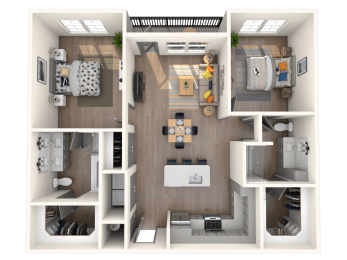 B2 Floor Plan  at The District at Rosemary, Sarasota, 34236