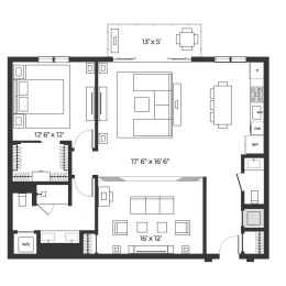 Urban Lofts 1225 Floor Plan at SLX Atlanta, Georgia, 30341