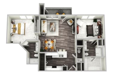 Alexander Deluxe Floor Plan at Emblem Alpharetta, Alpharetta, GA