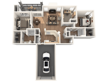Villa Floor Plan at Sedona Springs, Austin, TX, 78749