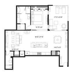 Urban Loft 1580 Floor Plan at SLX Atlanta, Georgia, 30341