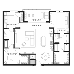 Lux 1495 Floor Plan at SLX Atlanta, Georgia, 30341