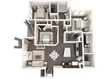 Palm Floor Plan  at Barcelona Jupiter, Florida