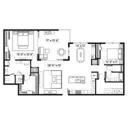 La Lux 2030 Floor Plan at SLX Atlanta, Georgia, 30341