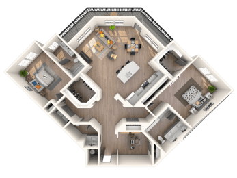 B12S Floor Plan at The District at Rosemary, Sarasota, FL, 34236