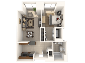 Franklin Floor Plan at Hartford 21, Hartford, CT
