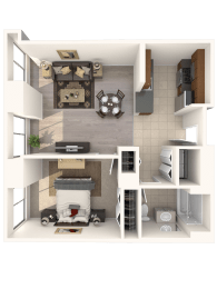 Great River Floor Plan at Hartford 21, Hartford, CT