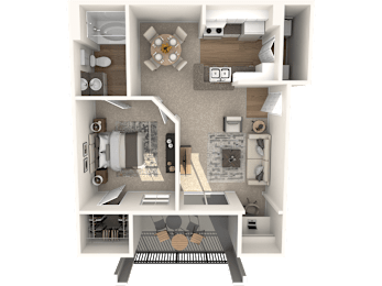  Floor Plan 1X1 A Classic