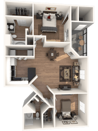 The Brentwood Classic Floor Plan at Northland at the Arboretum, Austin, TX, 78759