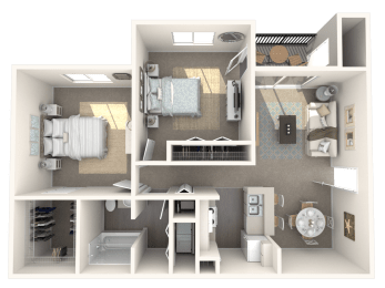 Miami Blue Floor Plan at Cypress Shores, Coconut Creek, 33063