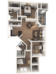The Rosewood Floor Plan at Northland at the Arboretum, Austin, TX