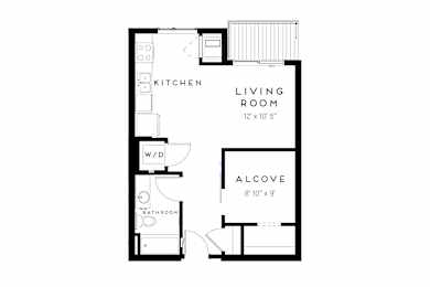 Unit A2 573 sqft 1 Bed at Maven on Broadway Apartments, Rochester, MN