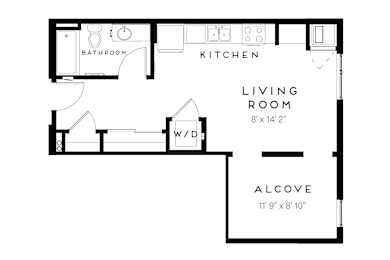 Unit A3 595 sqft at Maven on Broadway Apartments, Rochester, MN, 55904