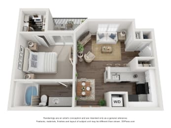 one bedroom floor plan in Lithia Springs, GA