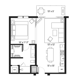 Urban Lofts 720 Floor Plan at SLX Atlanta, Chamblee, Georgia