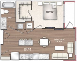 1C Floor Plan at 511 Meeting, South Carolina