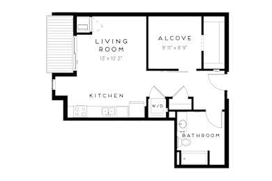 Unit A4 698 sqft 1 Bed at Maven on Broadway Apartments, Rochester, MN, 55904