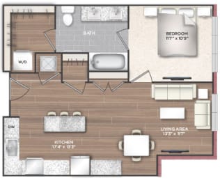 1J Floor Plan at 511 Meeting, South Carolina, 29403