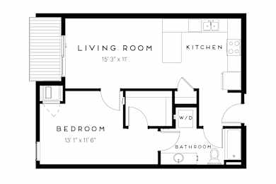 Unit B2 743 sqft One Bed at Maven on Broadway Apartments, Minnesota, 55904
